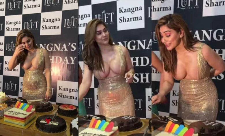 kangana-sharma-ने-पहनी-इतनी-ज्यादा-रिवीलिंग-ड्रेस,-पैपराजी-के-सामने-हुईं-अनकंफर्टेबल