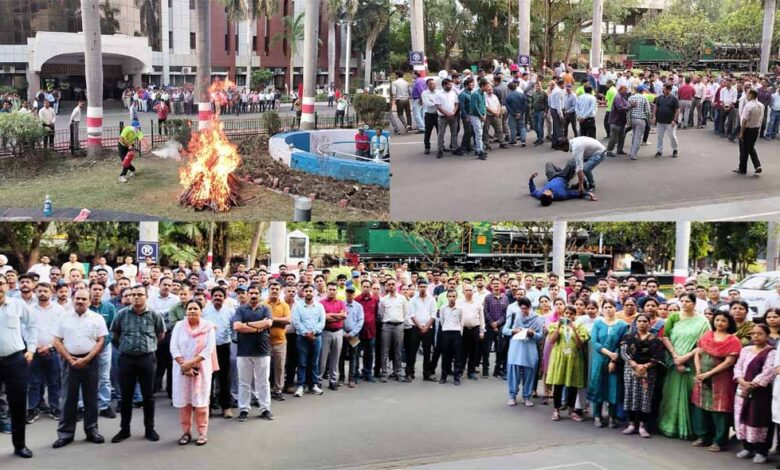 आपातकालीन परिस्थिति से निपटने हेतु रेलवे नागरिक सुरक्षा मॉक ड्रिल का सफल आयोजन