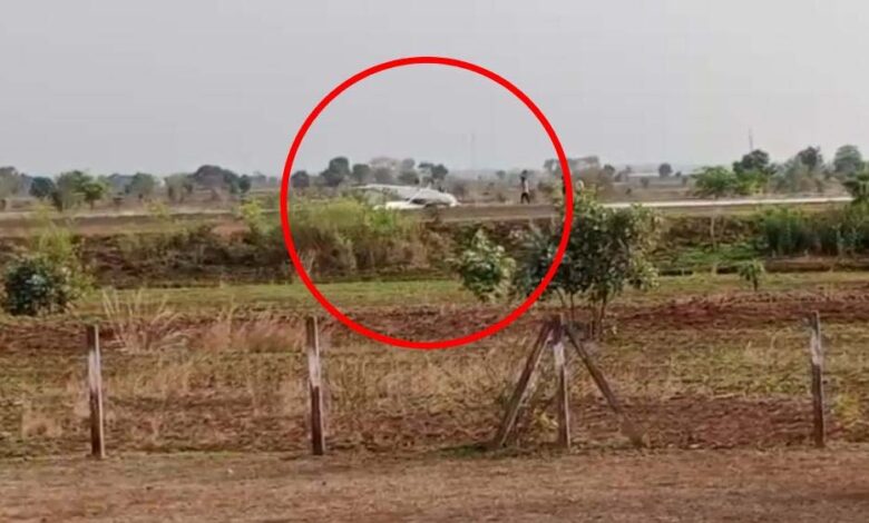 सिवनी-में-रनवे-पर-लैंडिंग-के-दौरान-विमान-पलटा,-बाल-बाल-बचा-ट्रेनी-पायलट