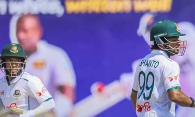 श्रीलंका-के-खिलाफ-गॉले-में-जारी-पहले-टेस्ट-की-पहली-पारी-में-बांग्लादेश-495-रन-पर-सिमट-गई,-तिकड़ी-का-जलवा