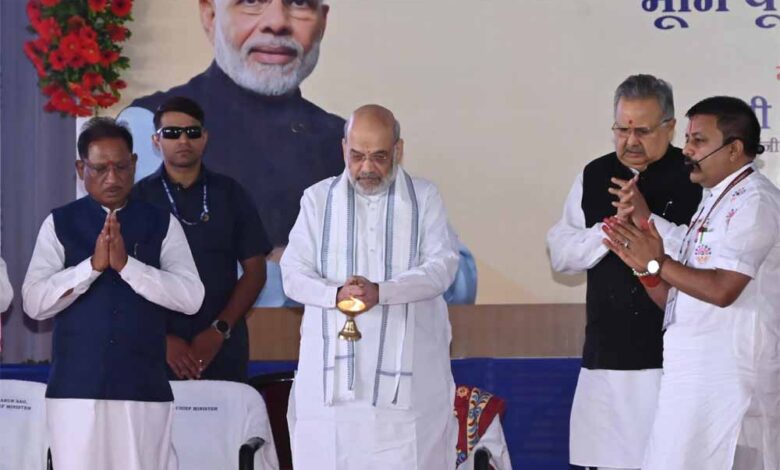 केन्द्रीय गृह मंत्री अमित शाह ने एनएफएसयू और एनएफएसएल का किया भूमिपूजन