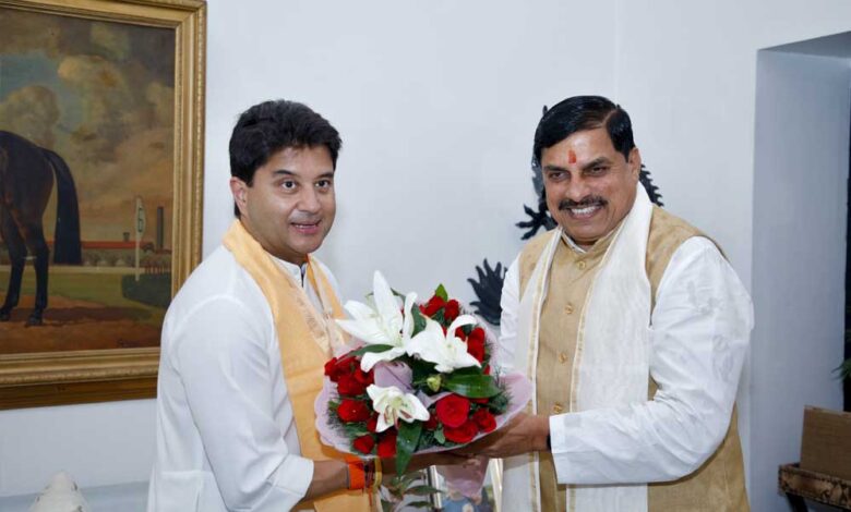 केंद्रीय मंत्री सिंधिया और CM यादव की दिल्ली में मुलाकात, प्रदेश के विकास पर हुई चर्चा