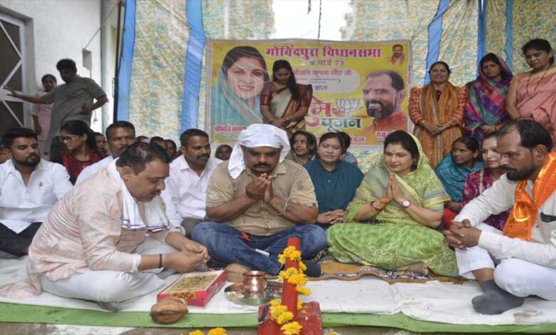 राज्यमंत्री-श्रीमती-गौर-ने-गोविंदपुरा-क्षेत्र-में-विभिन्न-विकास-कार्यों-का-किया-भूमि-पूजन