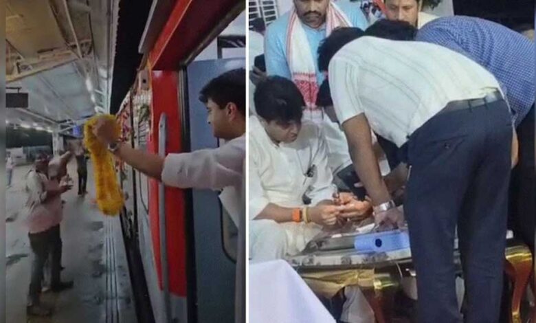 अशोकनगर-रेलवे-स्टेशन-पर-मंत्री-सिंधिया-को-मधुमक्खी-ने-काट-लिया,-डॉक्टर-ने-किया-प्राथमिक-उपचार