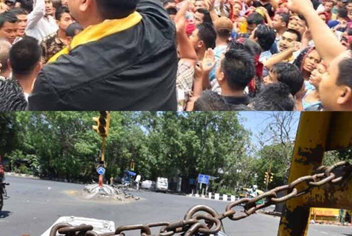 वाईटीएफ-के-हजारों-कार्यकर्ताओं-ने-डीएम-कार्यालय-के-सामने-विरोध-प्रदर्शन-किया,-उनके-खिलाफ-कार्रवाई-की-मांग-की