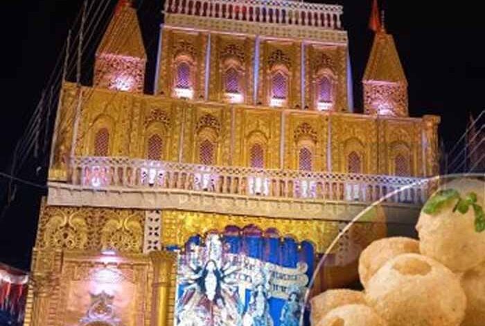विश्व-का-अनोखा-नजारा:-पांच-लाख-गोलगप्पों-से-बना-दुर्गा-पूजा-पंडाल,-मां-दुर्गा-की-अद्भुत-मूर्ति!