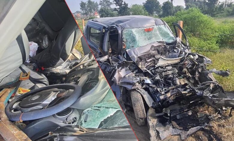 उज्जैन-में-कार-डंपर-टक्कर,-तीन-युवकों-की-मौत,-एक-घायल