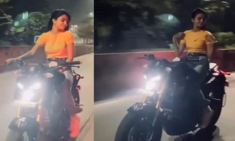 इंदौर-में-युवती-का-खतरनाक-बाइक-स्टंट-वायरल,-रील-के-चक्कर-में-जोखिम-में-डाली-जान