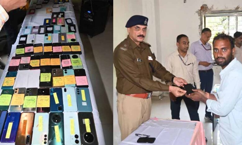 जबलपुर-पुलिस-की-बड़ी-कामयाबी:-151-चोरी-और-गुम-मोबाइल-बरामद,-मालिकों-को-लौटे-28-लाख-के-फोन