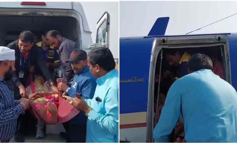 खंडवा-में-पीएम-श्री-एयर-एम्बुलेंस-बनी-मरीज-के-लिए-वरदान,-इंदौर-इलाज-के-लिए-एयरलिफ्ट