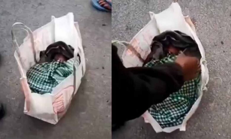 इंसानियत-शर्मसार:-थैले-में-मिली-नवजात-,-लोगों-ने-रोने-की-आवाज-पर-बचाई-जान