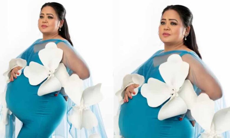 कॉमेडी-क्वीन-भारती-सिंह-का-ग्लैमरस-मेटरनिटी-शूट-वायरल,-ब्लू-गाउन-में-छाईं-फैंस-के-दिलों-पर