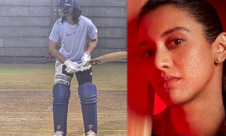 पलाश-मुच्छल-से-शादी-टूटने-के-बाद-पहली-बार-नेट्स-में-उतरीं-स्मृति-मंधाना,-भाई-ने-शेयर-की-तस्वीर