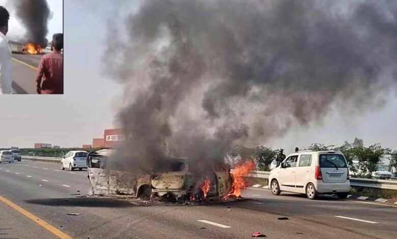 पूर्वांचल-एक्सप्रेस-वे-पर-भीषण-हादसा:-पुलिस-कांस्टेबल-जावेद-का-पूरा-परिवार-जिंदा-जला,-कार-के-cng-टैंक-में-लगी-थी-आग