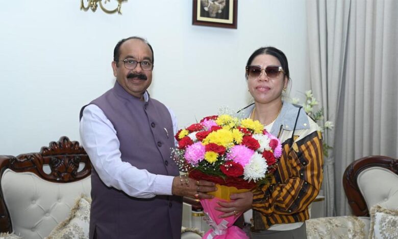 नवा-रायपुर-में-ओलंपिक-पदक-विजेता-एमसी-मैरी-कॉम-से-उप-मुख्यमंत्री-अरुण-साव-की-सौजन्य-भेंट
