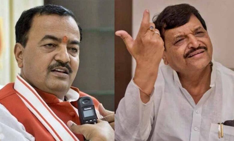 यूपी-विधानसभा-में-सियासी-संयोग!-एक-ही-लिफ्ट-में-नजर-आए-केशव-मौर्य-और-शिवपाल-यादव,-video-वायरल