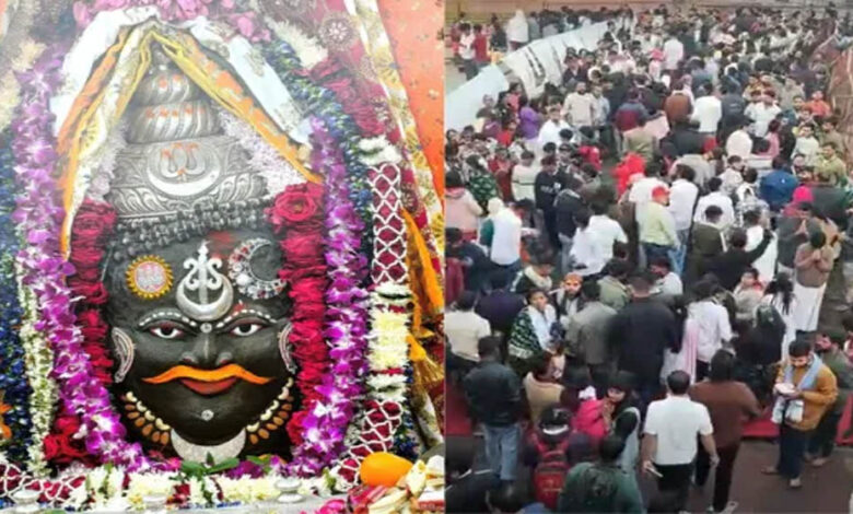 नए-साल-पर-एमपी-के-मंदिरों-में-श्रद्धालुओं-की-भीड़,-महिला-क्रिकेट-टीम-ने-महाकाल-के-दर्शन-किए