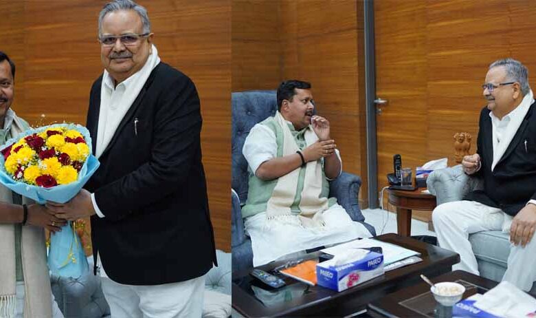 दिल्ली-में-छत्तीसगढ़-विधानसभा-अध्यक्ष-डॉ-रमन-सिंह-ने-भाजपा-के-राष्ट्रीय-कार्यकारी-अध्यक्ष-नितिन-नबीन-से-की-मुलाकात