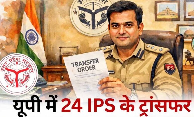 up-ips-transfer:-यूपी-में-24-ips-अफसरों-के-तबादले,-योगी-सरकार-ने-11-जिलों-के-ssp-sp-किए-बदल