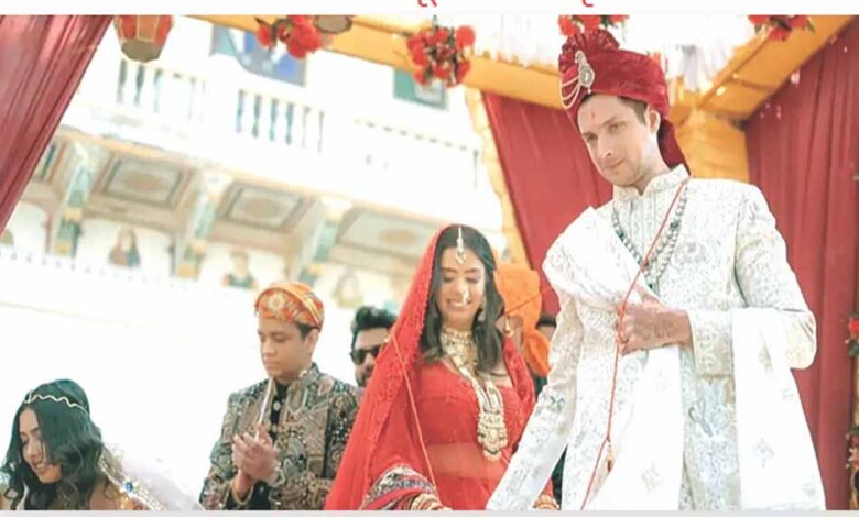 इटली-का-युवक-और-मुंबई-की-बाला-विवाह-बंधन-में-बंधे,-13-देशों-के-200-मेहमान-बने-साक्षी