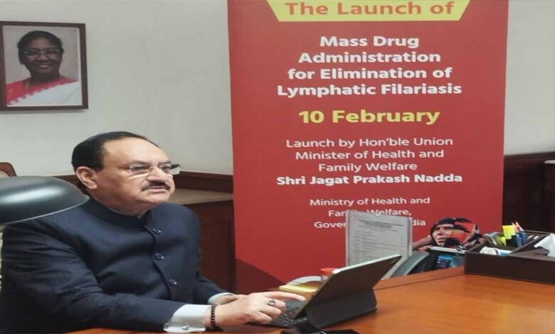 वर्ष-2027 तक देश को फाइलेरिया मुक्त बनाने समन्वित प्रयास करें : केंद्रीय मंत्री श्री नड्डा