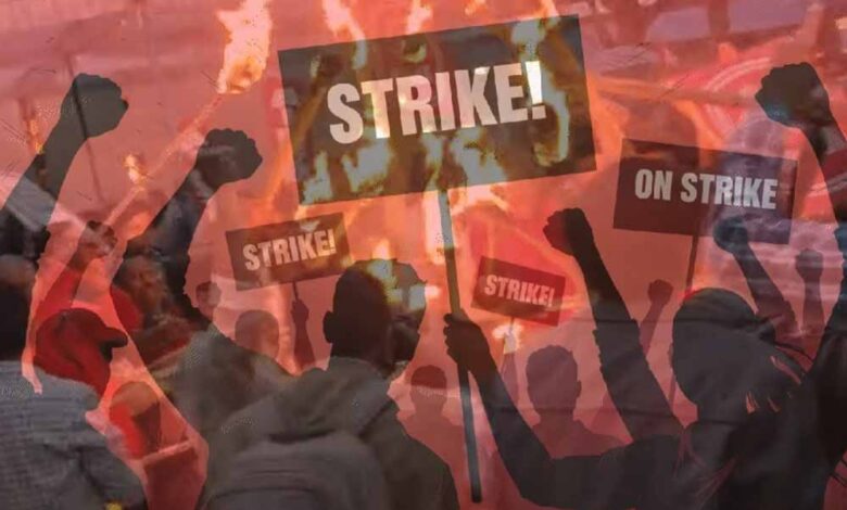 लेबर-लॉ-के-खिलाफ-हड़ताल-का-असर-मिला-जुला,-जबलपुर-इटारसी-में-बाजार-और-स्कूल-खुले;-सरकारी-कर्मचारी-सांकेतिक-प्रदर्शन