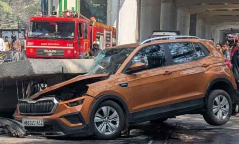 मुंबई-में-दर्दनाक-हादसा:-मेट्रो-पिलर-का-हिस्सा-गिरा,-एक-की-मौत,-तीन-घायल