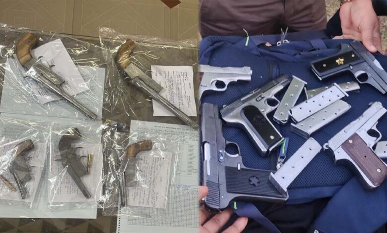 अवैध-हथियारों-की-तस्करी-करने-वाले-पांच-आरोपी-चढ़े-पुलिस-के-हत्थे