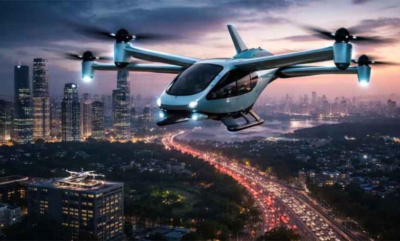 भारत-में-जल्द-शुरू-होगी-एयर-टैक्सी-सेवा,-ai-समिट-में-पेश-हुआ-मॉडल;-8-मिनट-में-तय-करेगी-36-km